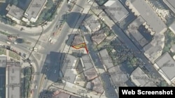 Катастарски парцели кај Тифани во центарот на Скопје 