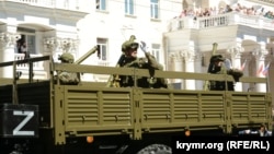 Парад в честь 9 мая, который в России называют «День победы» в Севастополе. Крым, 9 мая 2022 года