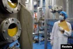 This image taken in February 2007 shows a technician at the uranium conversion facility in Isfahan, which was bombed by the United States in June 2025.