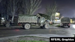 Российская военная техника в оккупированном Мелитополе