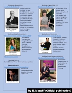 Учасники міжнародного проєкту «Флейтисти проти війни і агресії».