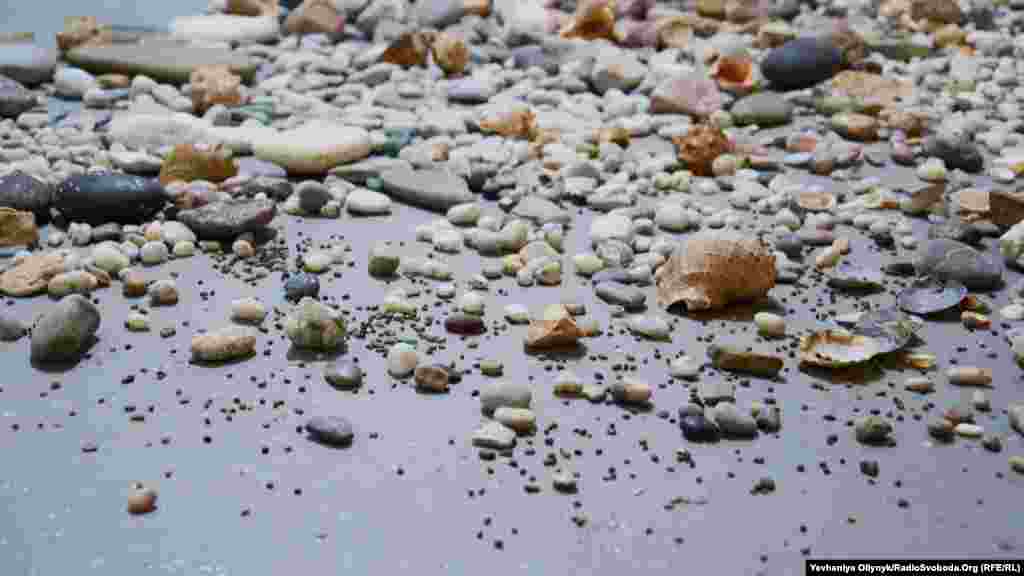 Лія Достлєва, Юлія Полуніна-Бут, &laquo;Каміння з Криму&raquo;. Каміння для інсталяції авторки збирали через оголошення й соцмережі.