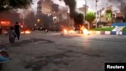 صحنه یی از مظاهرات مردمی در ایران 