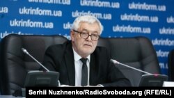 Посол Польщі Ян Пєкло під час прес-конференції. Київ, 17 квітня 2018 року