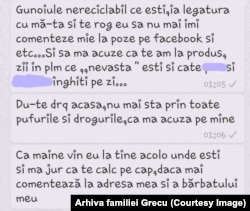 Mesaje sms cu amenințări și insulte remise mamei Simonei