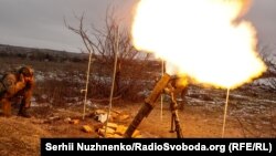 Українські військові на передових позиціях під Соледаром, січень 2023 року