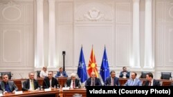 Премиерот Димитар Ковачевски на средба со коалиционите партнери. Архивска фотографија. 