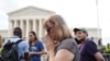 Поддржувачите на забраната на абортусот пред Врховниот суд на САД во Вашингтон, 24 јуни 2022 година.