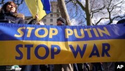 Demonstrații la Londra, Marea Britanie, 24 februarie, 2022