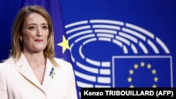 Президентка Європейського парламенту Роберта Мецола. Брюссель, 9 лютого 2023 року