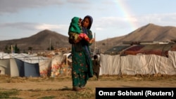 تصویر آرشیف: یکی از کمپ های بیجا شده گان داخلی در گوشه یی از شهر کابل 