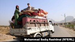 Civilians fleeing the fighting in Arghandab, a rural district and center of the current Taliban offensive.