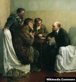 В.Серов. "(Өкүл болуп) келген дыйкандар В.И.Лениндин кабылдоосунда".