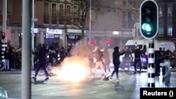 Протести против корона мерките во Холандија, декември 2021