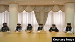 "Talyban" toparynyň gepleşikçileri. Türkmen DIM-niň web sahypasynyň suraty