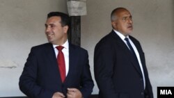 Македонскиот и бугарскиот премиер Зоран Заев и Бојко Борисов во Скопје на 1 август 2019 година