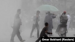 آب و هوایی خاک آلود در شهر کابل