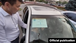 Бишкек мэриясынын эл ташууга чыгарылган унаасы. 3-июнь, 2021-жыл.