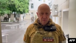 Евгений Пригожин. Скриншот видео, на котором глава ЧВК «Вагнер» заявляет, что его силы контролируют основные здания в Ростове-на-Дону. 24 июня 2023 года