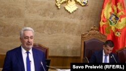 Premijer Crne Gore Zdravko Krivokapić u Skupštini tokom Premijerskog sata, 29. jul 2021. godine