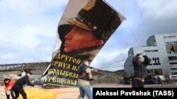 În Sevastopol/Crimeea, populația pro-rusă a sărbătorit șapte ani de la anexare.