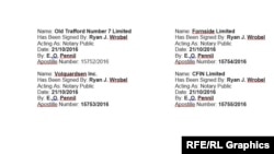 Адвокат Раян Вробел 21-октябрда Белиздин Жогорку Сотунан алган апостилдердин тизмеси. Булак: Белиздин Жогорку Сотунун катчылыгы