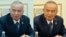 Collage - Uzbekistan's first president Islam Karimov's retouched photo
