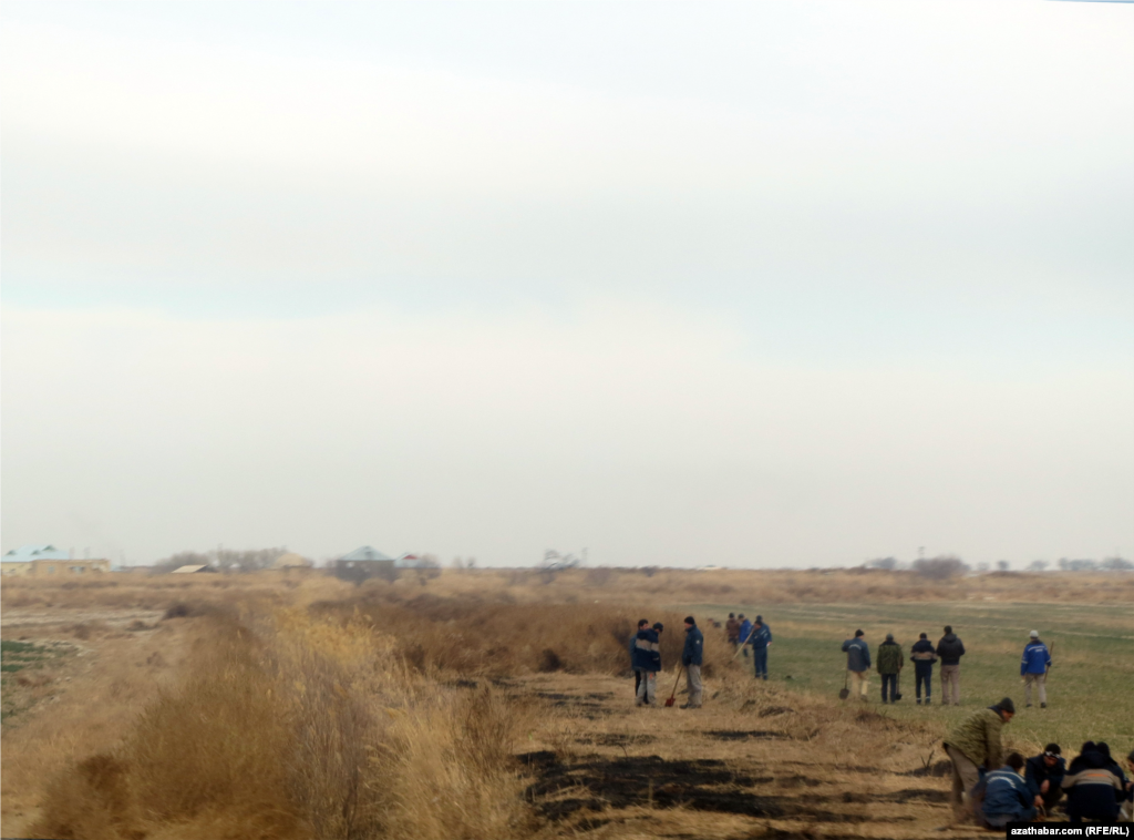 Mary, prezident gelmezinden öň meýdanlar arassalanýar. Ýanwar, 2018 ý.