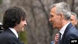 Премьер Грузии Ираклий Кобахидзе и Йенс Столтенберг