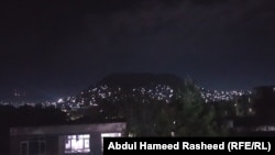 د کابل ښار یوه څنډه د شپې پرمهال