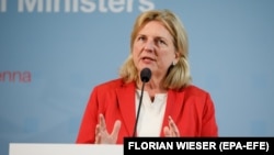 Austrian Foreign Minister Karin Kneissl (file photo)