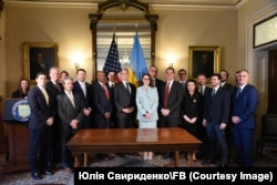 Церемония подписания американо-украинского соглашения о недрах