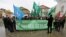 Activists in Tatarstan stage a Memorial Day procession on October 12, 2013, to commemorate victims of the 1552 Siege of Kazan.