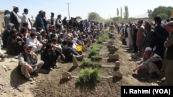 Victims of the deadly twin suicide attack on the mosque in Gardez were buried on August 4.