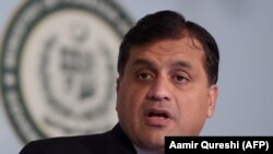 آرشیف، محمد فیصل سخنگوی وزارت خارجه پاکستان حین صحبت در یک کنفرانس خبری در اسلام آباد March 28, 2019