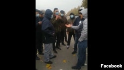 Акция у аэропорта «Манас». 22 октября 2020 года. 