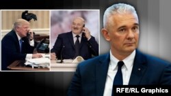 Званок Трампа Лукашэнку камэнтуе Валер Кавалеўскі. Каляж