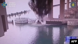 За даними СБУ, підготовка нової атаки на Керченський міст тривала кілька місяців. Скріншот з відео результатів операції, поширеного СБУ 3 червня 2025 року