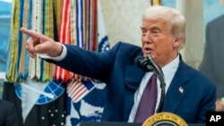 U.S. President Donald Trump speaks while making an announcement at the White House, Washington, August 6, 2025. 