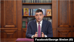 George Simion într-un mesaj video înregistrat imediat după victoria în primul tur de scrutin