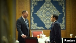 Андрей Ермак (сулда) һәм Марко Рубио, Җиддә шәһәре, 2025 елның 7 марты