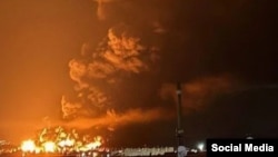 Атака безпілотників на нафтовий термінал у Феодосії. Крим, 13 жовтня 2025 року