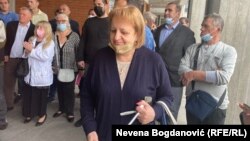 Вјерица Радета во судот во Белград, за поддршка на радикалниот лидер Воислав Шешељ, септември 2021 година