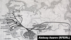 Халкъашна йинчу депортацийн картин фотокопи. Алматара пачхьалкхан коьрта музей