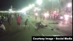 Imagine de pe rețelele de socializare de la locul atentatului