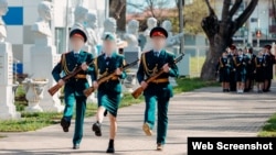 Military uniforms at the Change camp, in an image from its website