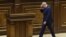 Armenia - Prime Minister Nikol Pashinian prepares to answer questions in the Armenian parliament, Yerevan, October 1, 2025.