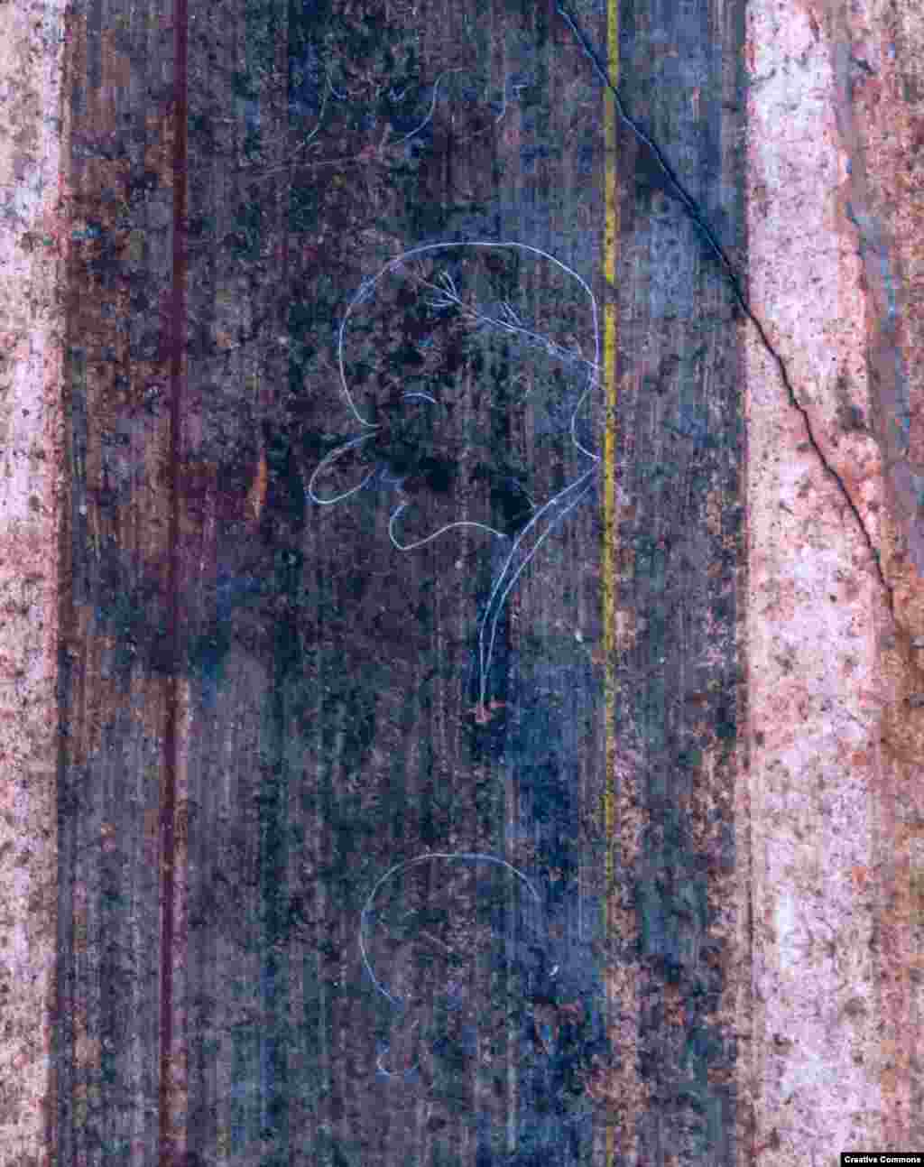 Графитите на тема политика вероятно са стари колкото самата цивилизация. Тази карикатура на римски политик в руините на Помпей е сред живите и често хапливи рисунки по стените на обречения град. Помпей (днешна Италия) е погребан през 79 г. след Христа след унищожителното изригване на вулкана Везувий.&nbsp;