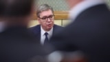Predsjednik Srbije Aleksandar Vučić tokom sastanka sa ruskim predsjednikom Vladimirom Putinom u Pekingu, Kini, 2. septembar 2025.