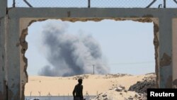 په غزه کې د روانې جګړې یو انځور 